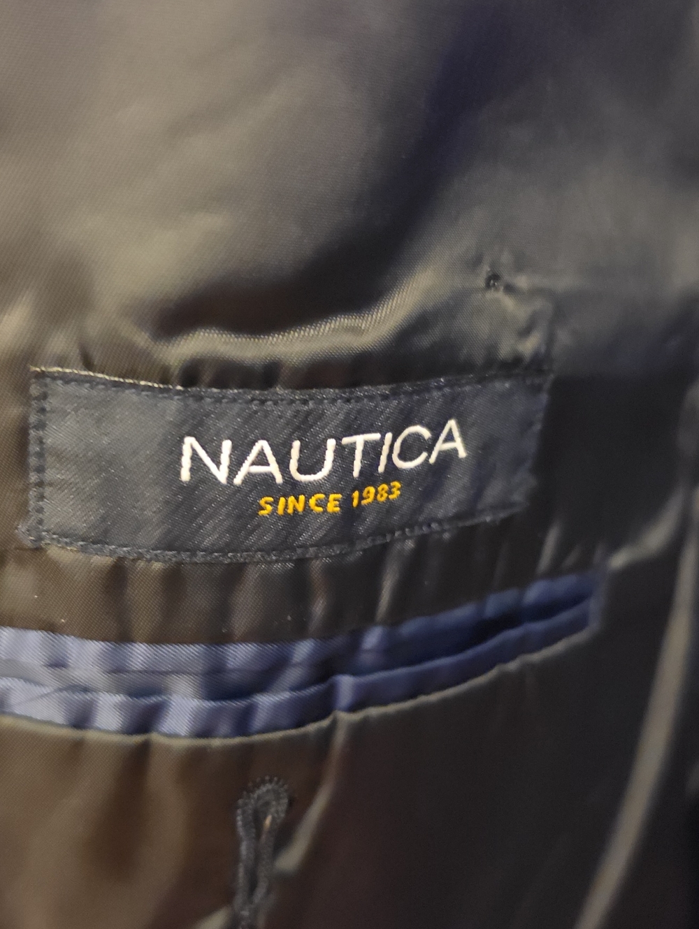 Nautica Men's Dark Navy Quilted Lined Jacket
